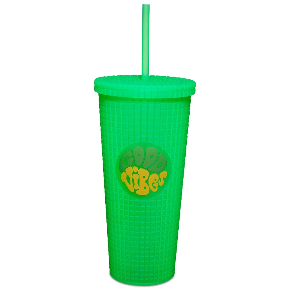 Good Vibes Textured Cup with Straw - 24 oz.