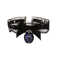 Wednesday Lace Pendant Choker Necklace - Wednesday