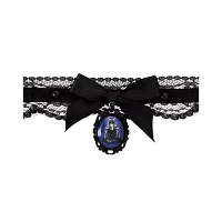 Wednesday Lace Pendant Choker Necklace - Wednesday