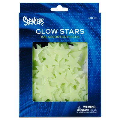 Glow in the Dark Star Stick-On Pieces - 100 Pack