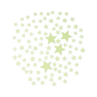 Glow in the Dark Star Stick-On Pieces - 100 Pack