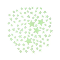 Glow in the Dark Star Stick-On Pieces - 100 Pack