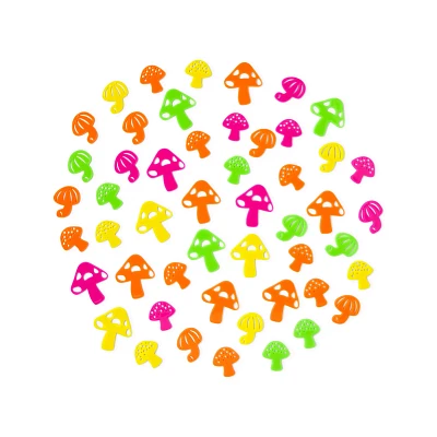 Black Light Mushroom Decals - 50 Pack