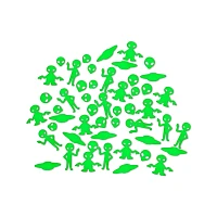 Glow in the Dark Aliens - 50 Pack