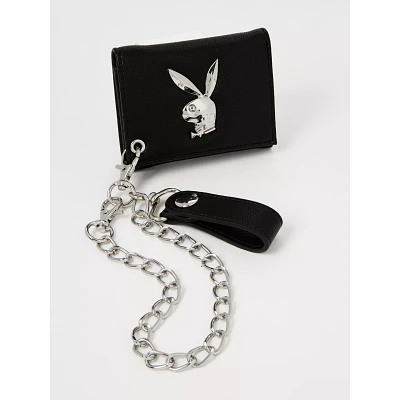 Black Playboy Icon Chain Wallet - Playboy