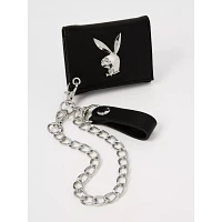 Black Playboy Icon Chain Wallet - Playboy