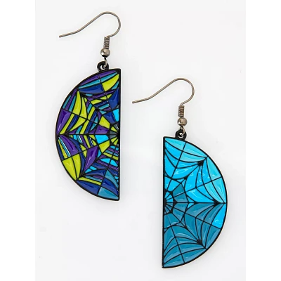 Split Window Mismatched Dangle Earrings - Wednesday