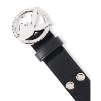 Black Playboy Bunny Rhinestone Chain Belt