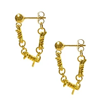 Silvertone Barbed Wire Dangle Earrings