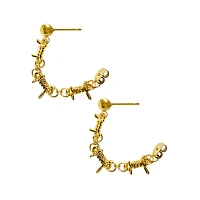 Silvertone Barbed Wire Dangle Earrings