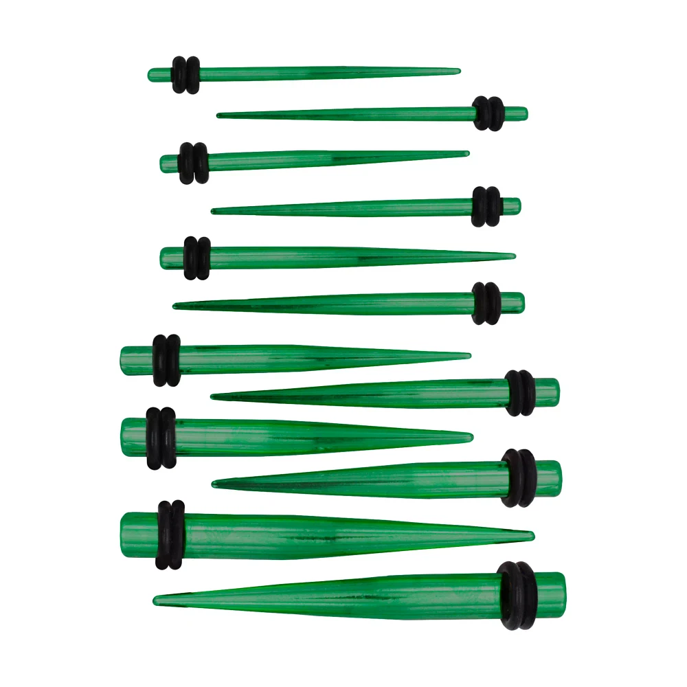 Multi-Pack Green Tapers 6 Pair - 14 - 4 Gauge
