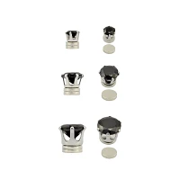 Multi-Pack Round CZ Magnetic Fake Stud Earrings