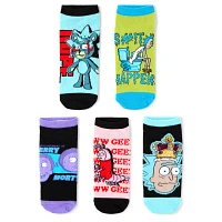 Rick and Morty No Show Socks - 5 Pack
