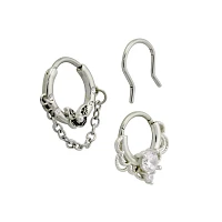 Multi-Pack Silver Ornate Septum Rings 3 Pack - 16 Gauge