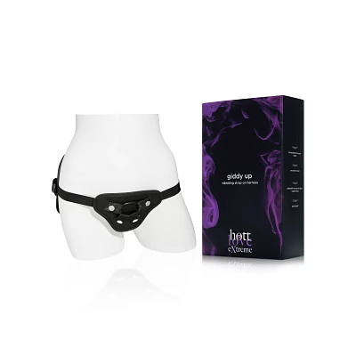 Giddy Up Vibrating Strap-On Harness with Cock Rings and Bullet Vibrator