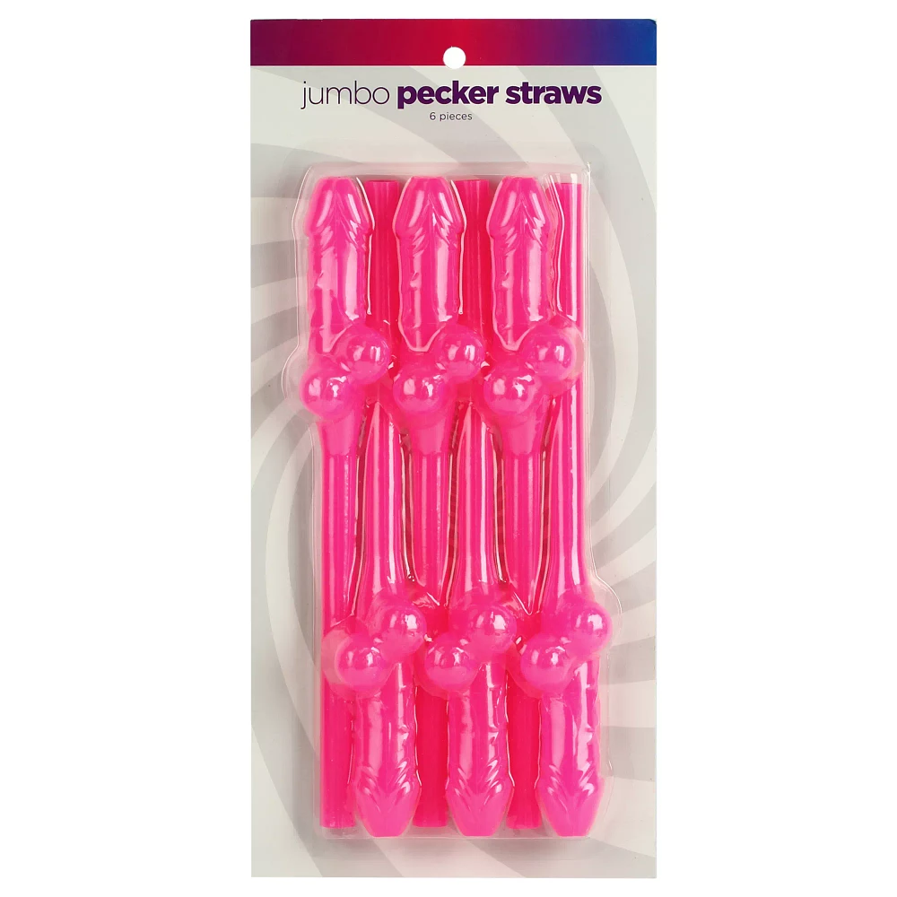 Jumbo Pecker Straws - 6 Pack