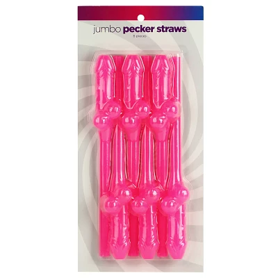 Jumbo Pecker Straws - 6 Pack