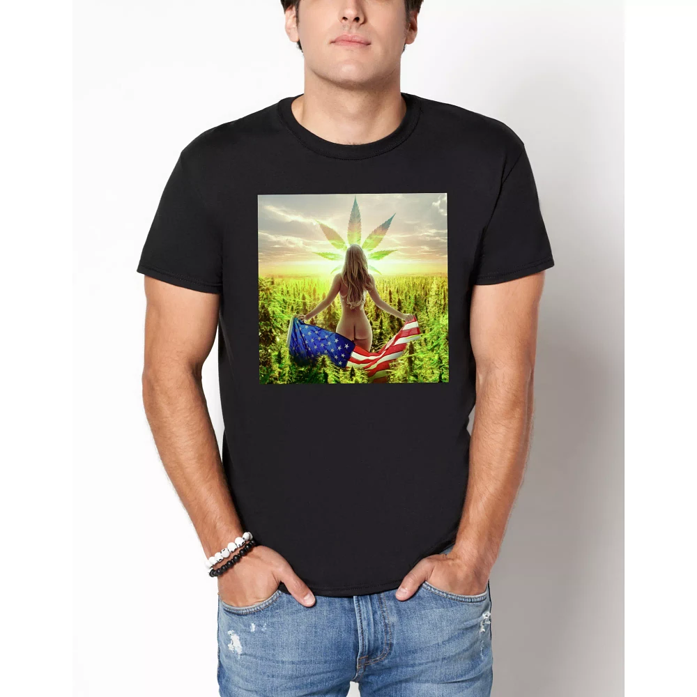 Walking Free Weed Leaf T Shirt - Daveed Benito