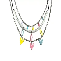 Multi-Pack Pastel Bat Coffin Star Charm Chain Choker Necklace - 3 Pack