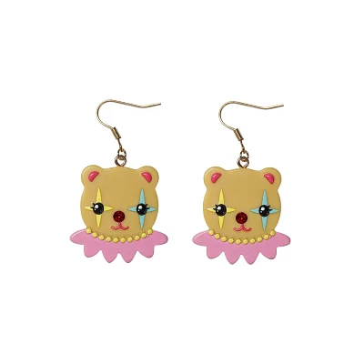 Clown Bear Dangle Earrings