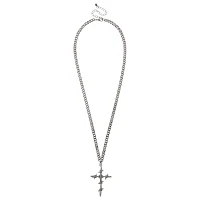 Barbed Cross Pendant Necklace