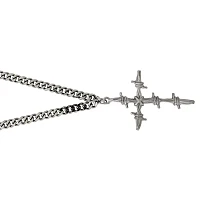 Barbed Cross Pendant Necklace