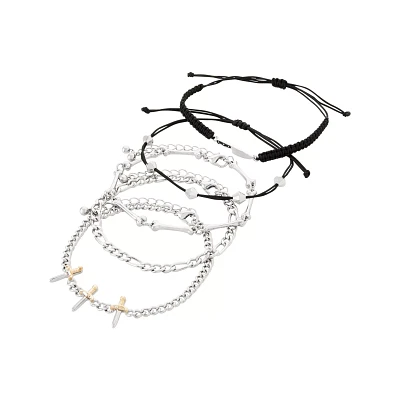 Multi-Pack Bone and Knife Bracelet Set - 5 Pack