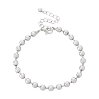 Multi-Pack Silver and Black Spike Chain Bracelets - 5 Pack