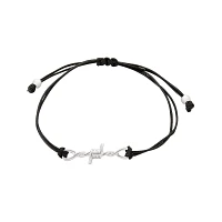 Multi-Pack Silver and Black Spike Chain Bracelets - 5 Pack