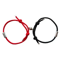 Black and Red Long Distance Cord Bracelets - 2 Pack