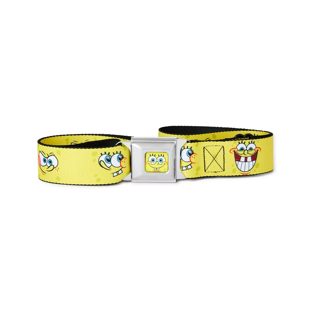 Buckle-Down SpongeBob SquarePants Faces Seatbelt Belt