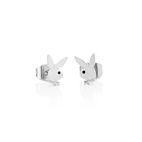 Multi-Pack CZ Playboy Bunny Titanium Heart Stud Earrings