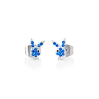 Multi-Pack CZ Playboy Bunny Titanium Heart Stud Earrings