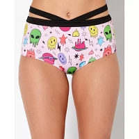 Pink Space Print Booty Shorts