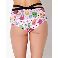 Pink Space Print Booty Shorts