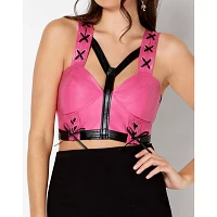 Pink Strappy Built-Up Corset Top