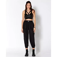 Black Strappy Built-Up Corset Top