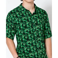Weed Leaf Button Down Shirt