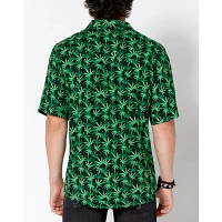 Weed Leaf Button Down Shirt