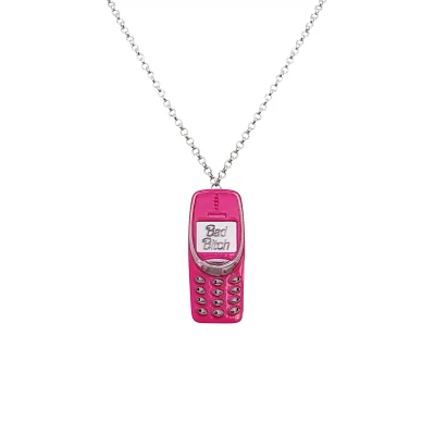 Pink Bad Bitch Cellphone Chain Necklace