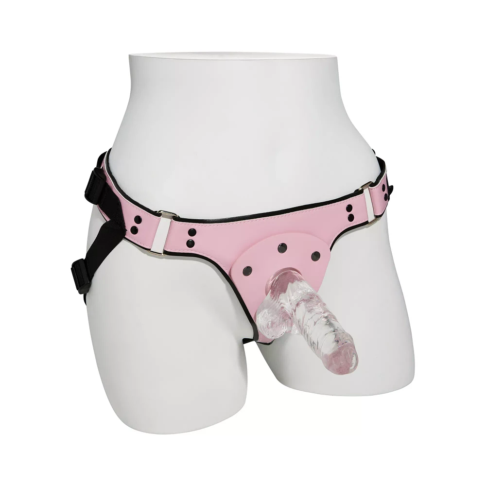 Let's Ride Pink Strap-On Dildo Set 6 Inch - Hott Love Extreme