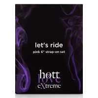 Let's Ride Pink Strap-On Dildo Set 6 Inch - Hott Love Extreme