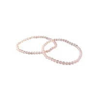 Rose Quartz Semi-Precious Stone Bracelets