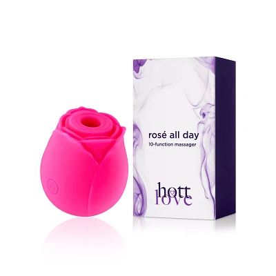 Rosé All Day 10-Function Rechargeable Clitoral Massager 2.6 Inch - Hott Love