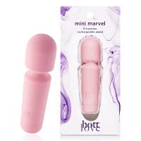 Pink Mini Marvel 8-Function Rechargeable Wand 4.5 Inch -  Hott Love