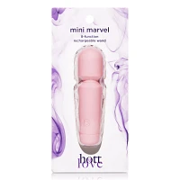 Pink Mini Marvel 8-Function Rechargeable Wand 4.5 Inch -  Hott Love