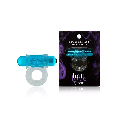Blue Power Package Vibrating Cock Ring - Hott Love Extreme