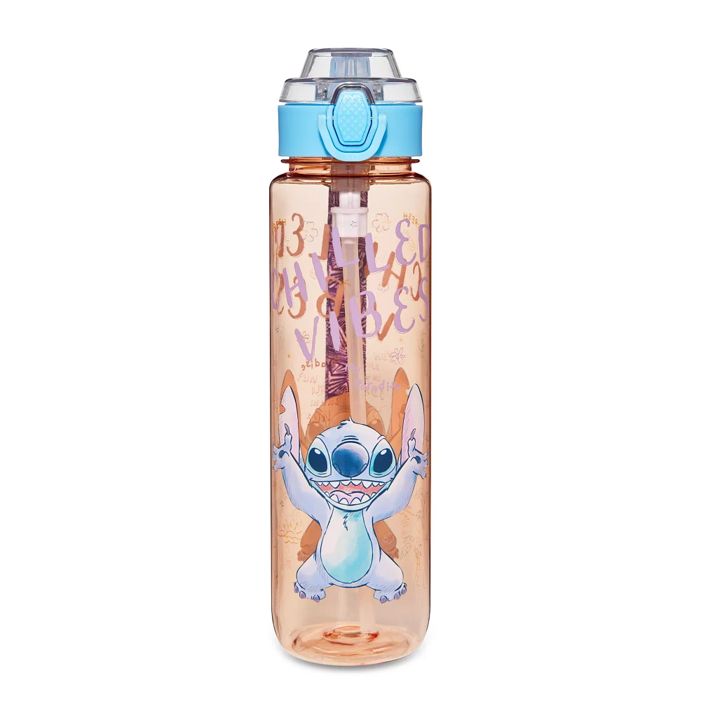 Stitch Chilled Vibes Water Bottle with Straw and Wrist Strap 32 oz. - Lilo & Stitch