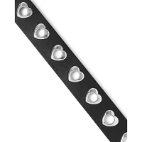 Black Heart Grommet Belt