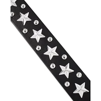 Black Studded and Star Grommet Belt